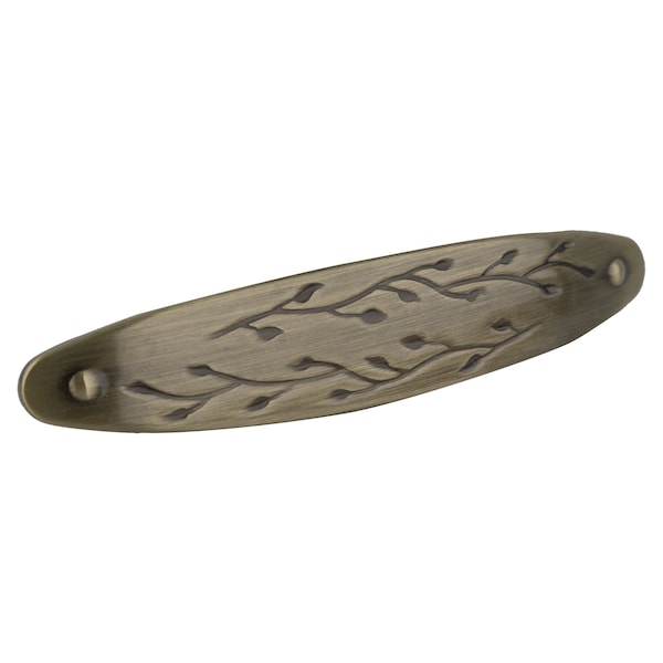 Amerock Inspirations Collection Leaf Design Bar Cabinet Drawer Pull 3 in. Center To Center BP4443EB - main